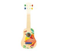 Janod - Gioia Wooden Ukulele - Children’s Musical Instrument - Pretend Play Musical-Awakening Toy - Water-Based Paint - 3 Years +, J07652