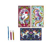 Janod - From 7 years old - Creative Kit - Unicorn Sequins - Les Ateliers du Calme - Creative Leisure - Dexterity and Concentration - J07883