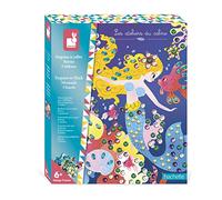 Janod - Glue-On Sequins Set - Mermaids - Les Ateliers du Calme - Children’s Arts & Crafts Kit - Mastering Fine Motor Skills & Concentration - 6 Years +, J07926