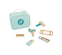 Janod - Hairdresser's Case - Pretend Play Occupational Toy - 6 Wooden Accessories Included - Boosts the Imagination - FSC-Certified - Water-Based Paints - 3 Years + - J06549