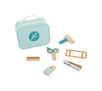 Janod - Hairdresser's Case - Pretend Play Occupational Toy - 6 Wooden Accessories Included - Boosts the Imagination - FSC-Certified - Water-Based Paints - 3 Years + - J06549