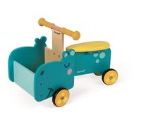 Janod Hippopotamus Ride-On Children Kids Toddler Wooden Toy Activity 12M+ NEW