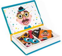 Janod J02716 Magneti'Book Crazy Faces Educational Game, Boys,Blue