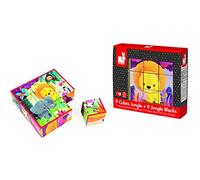 Janod J02732 Kubkid 9 Blocks, Jungle Animals