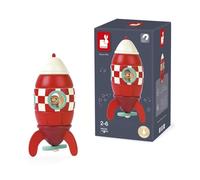 Janod J05207 Wooden Magnetic Rocket, Small (16 cm)