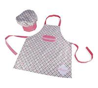 Janod J06582 Macaron Apron + Chef Hat, Pink, One Size