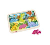 Janod J07054 Wooden Chuncky Puzzle, Dinosaurs, 7 Pieces