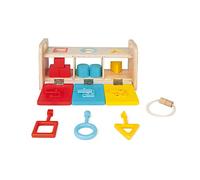 Janod Essentiel Shape Sorter Box With Keys Multicolor 18 Months-3 Years