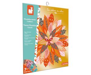 Janod - Les Ateliers du Calme - 3 Nature Mandalas - Mandala Style Paintings - Children's Creative Leisure Kit - Fine motor skills and concentration - From 7 years - J07755