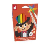 Janod - Magic Colouring Set for Children with Colour-Changing Ink - 8 Pens + 2 Magic Pens - Set of 10 Pens with Washable Ink - Colouring for Children - Ages 3+ - J07413