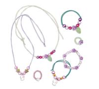 Janod -7 Jewellery Creations - Fairy Theme - Les Ateliers Bijoux - Case included - Children's Creative Leisure Kit - Fine motor skills and concentration - From age 6 - J09176
