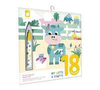 Janod - Magic Felt - Non-Messy Craft Activity for Children with Farm Theme - Creative Leisure Kit - Endless Reuse - Ages 18 months and up