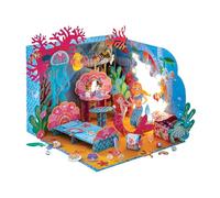 Janod - Magic Ocean - Mermaid Bedroom - Kids’ Craft Activity - Arts & Crafts Kit - Make-Your-Own Décor - The Little Mermaid Universe - Set for Ages 8 +, J09139