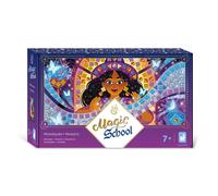 Janod - Foam Mosaic Box - Witches and Wizards Theme - Magic School - 3 Paintings - Children's Creative Leisure Kit - Learning Fine Motor Skills and Concentration - From 7 years old - J09150
