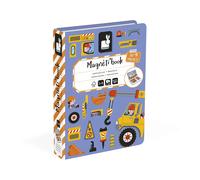 Janod Magnetic Book Magneti'Book Construction – 50 Magnets, 18 Models, FSC Cardboard, Ages 3+