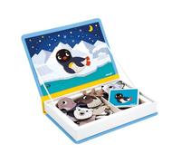 Janod - Magnéti'Book Arctic Animals - 30-Magnet Educational Game with 10 Model Cards - Children’s FSC Cardboard Toy - Develops Fine Motor Skills & Imagination - 3 years +
