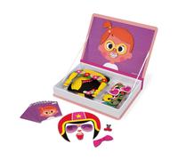 Janod Magneti'Book Crazy Faces Educational Game for Girls - 55 Magnets & 10 Cards - J02717