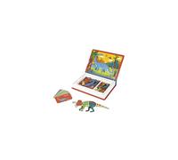 Janod - Magneti'Book Dinosaurs - 50-Part Educational Magnetic Game Teaches Fine Motor Skills and Imagination - Fsc Certified - Suitable for Ages 3 and