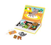 Janod, Magneti'Book Familiar Animals, Children's Magnetic Game Ages 3+ | 31 Magnets and 10 Model Cards, FSC Cardboard, Observation, Hand-Eye Coordination, Vocabulary and Creative Play