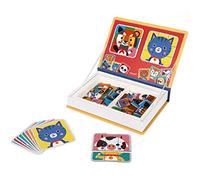 Janod - Magnéti'Book Mix & Match - Magnetic Educational Game, Animal Theme - 8 Animals to Put Together - 72 Magnets, Many Combinations & Possible Creations - from 3 Years Old, J02587