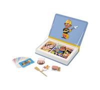 Janod - Magnéti'Book Occupations - Magnetic Educational Game - 48 Magnets + 16 Model Cards - Children’s FSC Cardboard Toy - 3 Years +, J02597