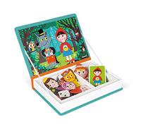 Janod - Magneti'Book Story Book - 40-Piece Magnetic Educational Set - Encourages Motor Skills and Imagination - Suitable for Ages 3 and Up, J02588, White