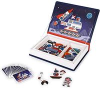 Janod - Magneti'Book Universe - 70 - Part Educational Magnetic Game Teaches Fine Motor Skills and Imagination - Suitable for Ages 3 and Up, J02589, White