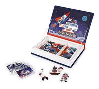 Janod - Magneti'Book Universe - 70 - Part Educational Magnetic Game Teaches Fine Motor Skills and Imagination - Suitable for Ages 3 and Up, J02589