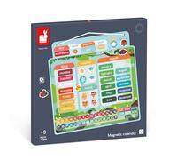 Janod - Magnetic Calendar French Version - 71 magnets - Educational Game - Better Understand the Concept of Time and Gain Autonomy - FSC Cardboard Toy - From 3 years - J05459