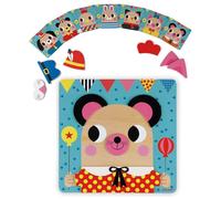 Janod Magnetic Educational Game J08035 – Wooden Multicolor Toy, 30 Magnetic Pieces, 2–5 yrs