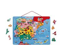 Janod J05478 Magnetic Spain Map 50 pcs (Wood), Multicolor