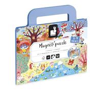 Janod, Magneti'Puzzles Four Seasons, Children's Puzzle, 36 Pieces | Portable Case with Side Pockets and Printed Model Background, FSC Cardboard, Ages 4+, Fine Motor Skills and Observation