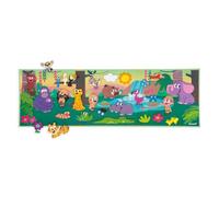Janod, Magneti'Stories Jungle, Children's Magnetic Game, 30 Magnets | Three-Part Book with Large Printed Scene, Monkey, Tiger and Parrot, FSC Cardboard, Creativity, Focus and Fine Motor Play