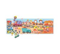 Janod - Magnéti'Stories The Building Site - 30-Magnet Educational Game - Children’s FSC Cardboard Toy - Develops Imagination & Fine Motor Skills - 3 Years +, J05454