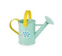 Janod - Metal Watering Can for Children Ages 3 and up - Double Handle for Better Grip - Children's Garden Toy - Ages 3 and up
