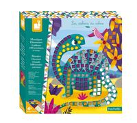 Janod - From 4 years old - Creative Kit - Dinosaur Mosaics - Calm Workshops - Creative Leisure - Dexterity and Concentration - J07903