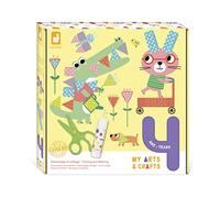 Janod - My Arts and Crafts - 4 Years and up - Decoupage and Gluing Kit - 4 Pictures - Children’s Arts and Crafts Kit - Mastering Fine Motor Skills and Concentration - J07743
