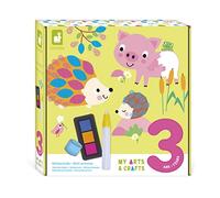 Janod - My Arts & Crafts - 3 Years - Multi-Activity Arts & Crafts Set - 8 Illustrations - Children’s Arts & Crafts Kit - Mastering Fine Motor Skills & Concentration - J07746