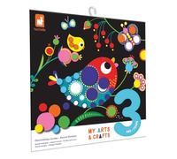 Janod - My Arts & Crafts - From 3 Years - Round Stickers - 4 Boards - Children's Creative Leisure Kit - Fine Motor Skills and Concentration - J09146