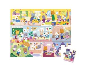Janod - My First Pyramid - Educational themes: animals, fruit, numbers, seasons - Early learning toy - 10 Stacking Cubes - Develops Dexterity and Imagination - From 12 Months