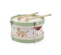 Janod - My First Sunshine Wooden Drum - Children's Musical Instrument - Pretend Play and Musical Awakening Toy - Water-Based Paint - From 18 Months + - J07617