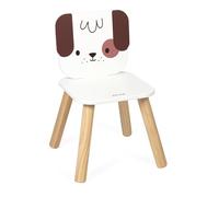 Janod - My First Wooden Children's Chair from 18 months - Dog Theme - Specially Designed for Children - Dimensions 32x32x47cm - From 18 months