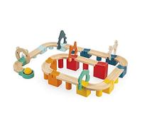 Janod - My First Wooden Circuit - 44 Solid Wood Pieces - Construction & Early-Learning Game - Fine Motor Skills - FSC-Certified - Water-Based Paints - 2 Years +, J08044