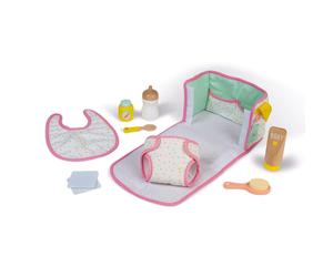 Janod Nursery Changing Set - 10 Piece Set for 14”-16” Dolls - Ages 2+ - J06501