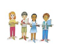 Janod - One day... At School - Pretend Play Occupational Toy - 250 Accessories Included - Large Characters: 25.6" / 65 cm Tall - Imagination - FSC-Certified - 3 Years +, J06623