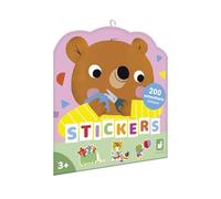 Janod - Pack of 100 Stickers - Large Format Sticker Pack: Pets - Ages 18 months and up - Creative Leisure for Children - Fine Motor Skills and Concentration Training