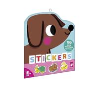 Janod - Pack of 100 Stickers - Large Format Sticker Pouch Small Garden Creatures Theme - Ages 18 months and up - Creative Leisure for Children - Learning Fine Motor Skills and Concentration