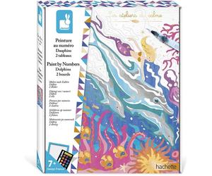 JANOD PAINT BY NUMBERS DOLPHINS 2 X BOARDS BRAND NEW IN BOX 7+