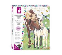 Janod - Paint by Numbers Set - Horses - 2 Make-Your-Own Pictures - Watercolour Painting - Les Ateliers du Calme - Children’s Arts and Crafts Kit - 7 Years +; J07953