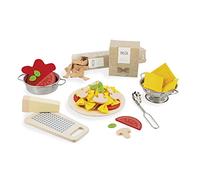 Janod - Pasta Mix - Pasta Set - Pretend Play Kitchen & Tea Set Toy - 58 Wooden, Cardboard and Felt Pieces Included - FSC-Certified - Water-Based Paints - 3 Years +, J06598